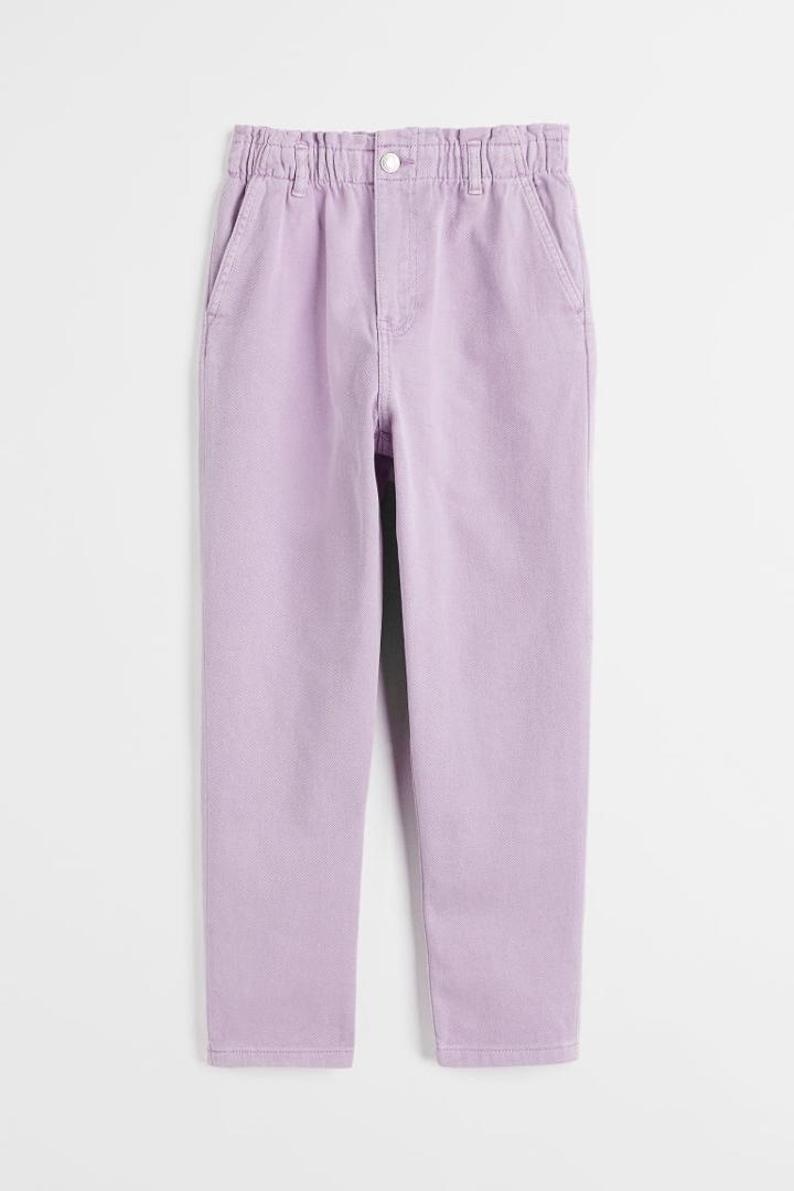 H & M - Relaxed Fit High Pants - Purple