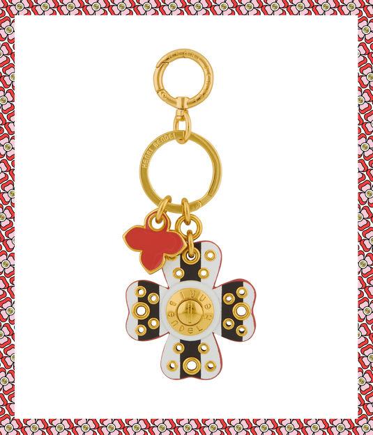 Henri Bendel Bouquet Petal Leather Key Fob
