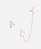 Henri Bendel Luxe Rose Cut Swag Stud Earrings