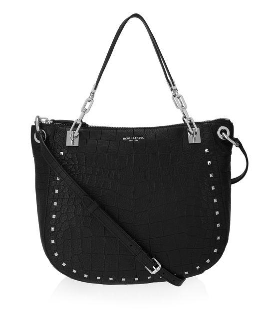 Henri Bendel Soho Croco Studded Crossbody Hobo