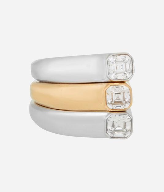 Henri Bendel Luxe Modern Asscher Stack Ring