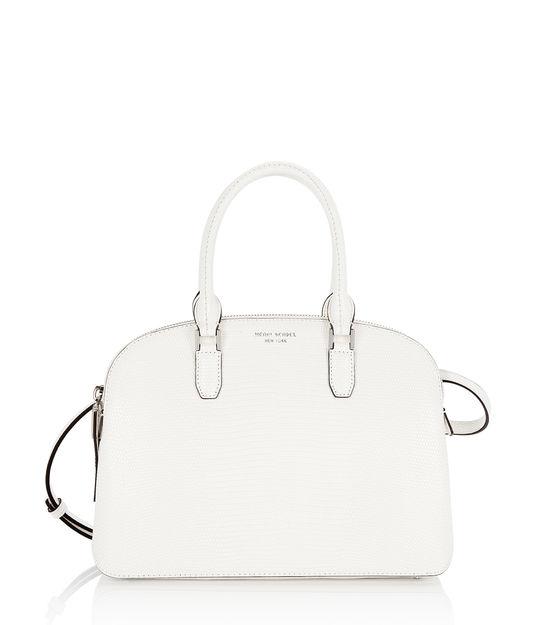 Henri Bendel Dalton Lizard Embossed Medium Dome Satchel