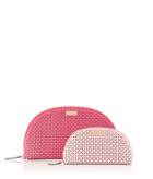 Henri Bendel West 57th Perforated Cosmetic Bag Duo