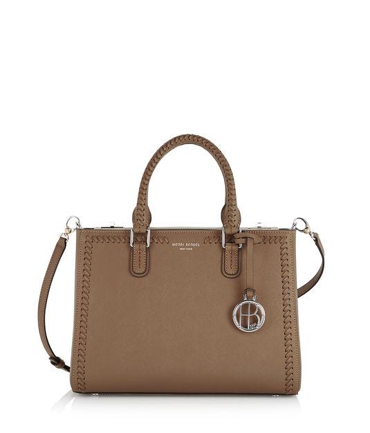 Henri Bendel West 57th Whip Stitch Turnlock Satchel
