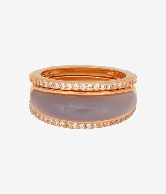 Henri Bendel Luxe Semi Barrel Stack Ring
