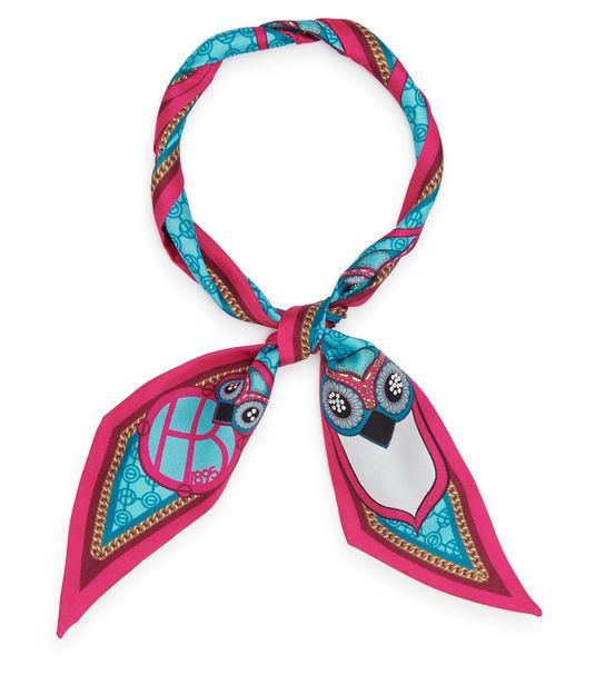 Henri Bendel Whimsy Skinny Mini Scarf With Owl Print
