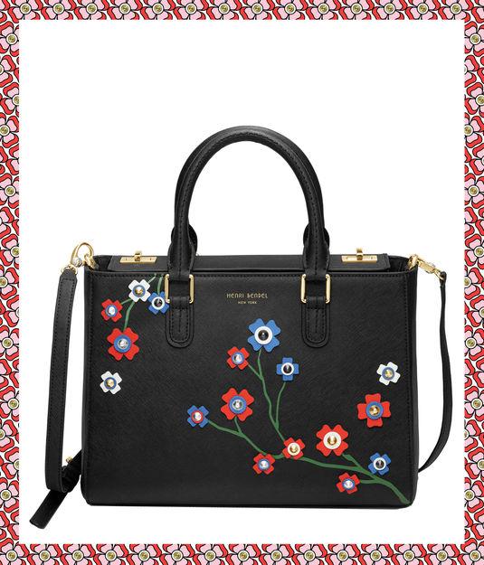 Henri Bendel West 57th Bouquet Turnlock Satchel
