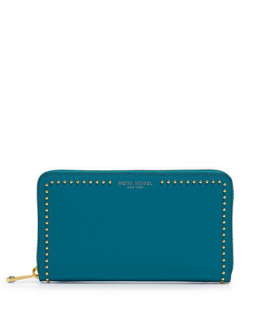 Henri Bendel W57th Studded Zip Around Continental Wallet