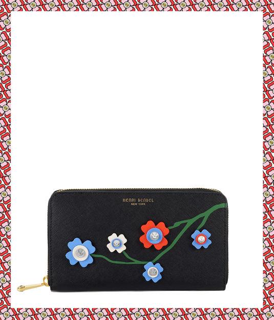 Henri Bendel West 57th Bouquet Zip Around Continental Wallet