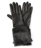 Henri Bendel Blake Faux Fur Leather Gloves