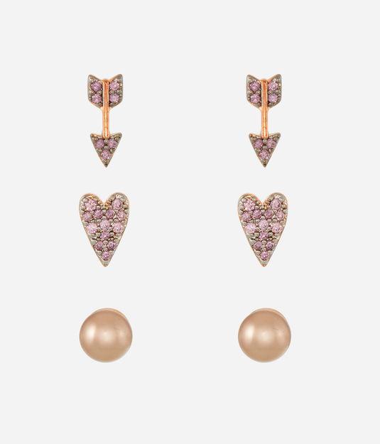 Henri Bendel Luxe Quirky Heart Stud Set