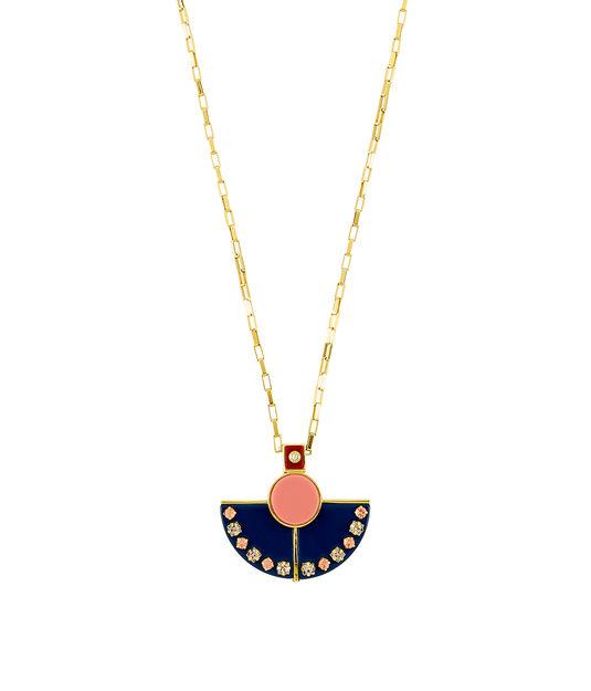 Henri Bendel Resin Gem Pendant Necklace