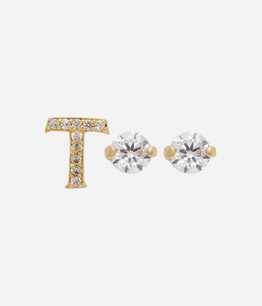 Henri Bendel Luxe Monogram T Stud