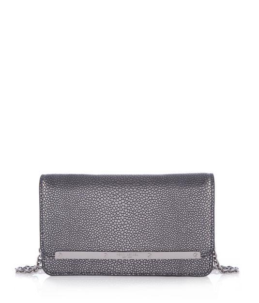 Henri Bendel Carlyle Metallic Stingray Wallet On A String