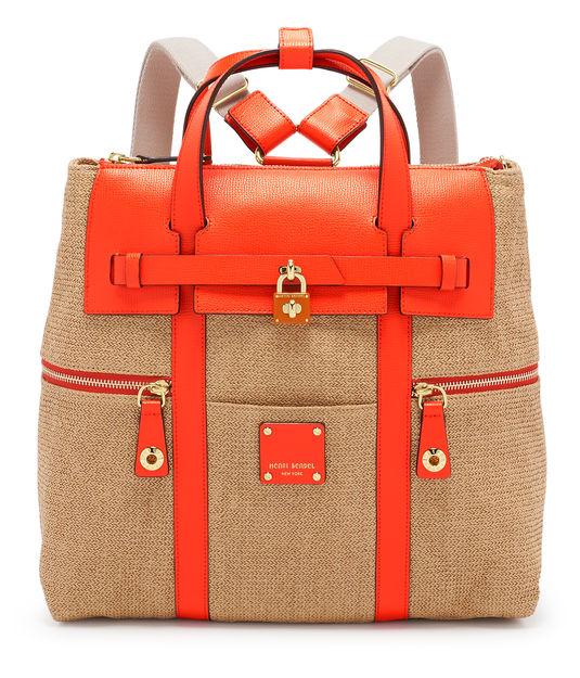 Henri Bendel Jetsetter Convertible Straw Backpack