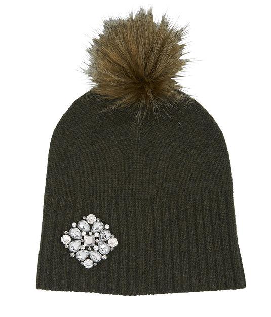 Henri Bendel Crystal Cashmere Beanie