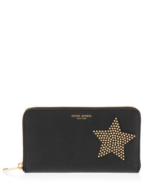 Henri Bendel West 57th Star Zip Around Continental Wallet