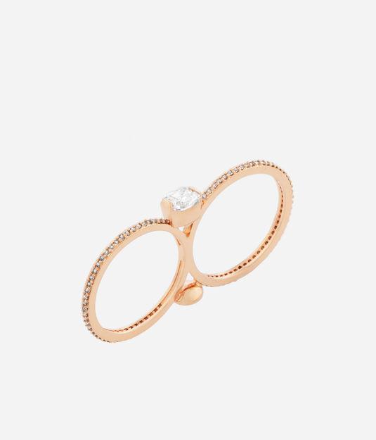 Henri Bendel Luxe Asscher Cut Double Ring