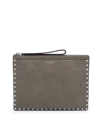 Henri Bendel Dakota Metallic Studded Large Pouch