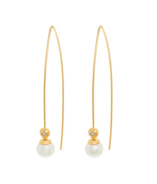 Henri Bendel Luxe Floral Pearl Pull Thru Hoops