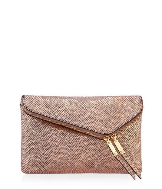 Henri Bendel Debutante Snake Convertible Clutch