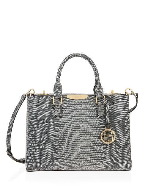 Henri Bendel West 57th Small Lizard Turnlock Satchel