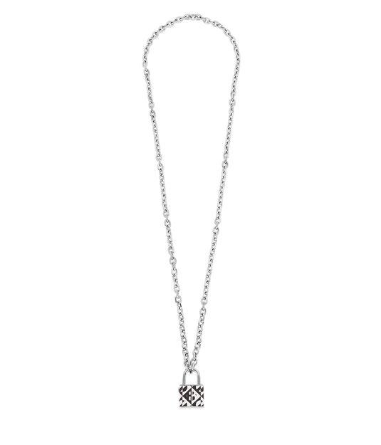 Henri Bendel Modern Monogram Padlock Necklace