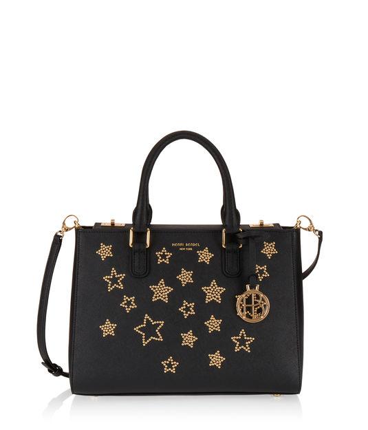 Henri Bendel West 57th Star Studded Small Turnlock Satchel