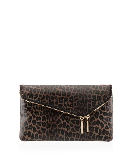Henri Bendel Debutante Convertible Leopard Clutch