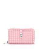 Henri Bendel West 57th Gingham Medium Compact Wallet