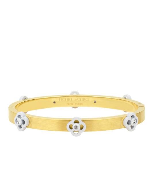 Henri Bendel Enamel Petal Metal Bangle