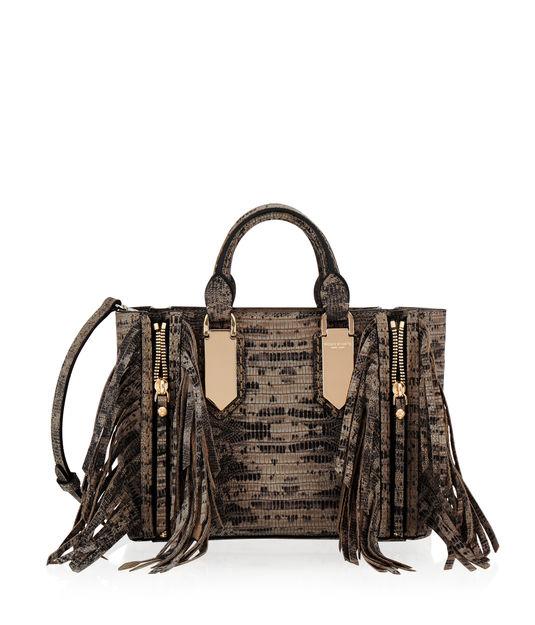 Henri Bendel A-list Mini Snake Fringe Satchel