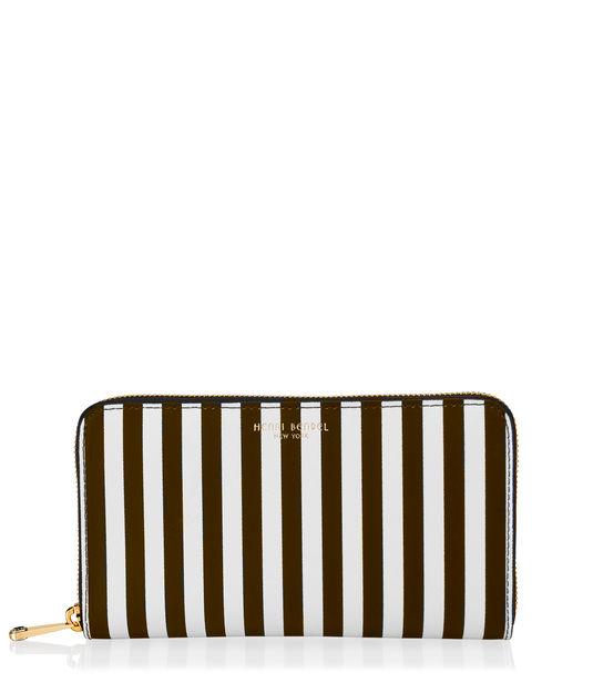 Henri Bendel Centennial Stripe Zip Around Continental Wallet