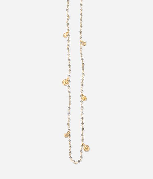 Henri Bendel Luxe 48' Coin Beaded Strand Necklace