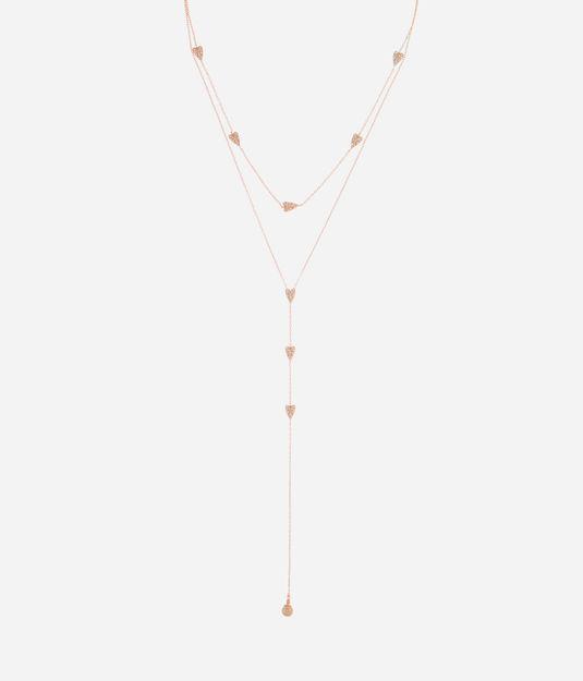 Henri Bendel Luxe Pave Heart Double Pendant Necklace