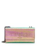 Henri Bendel Uptown Holographic Out & About Wallet On A Chain