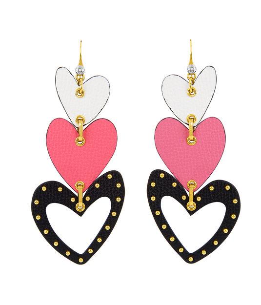Henri Bendel Leather Heart Earring