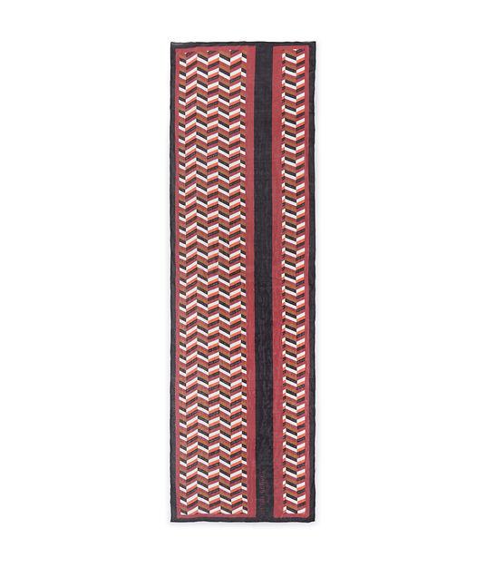 Henri Bendel Chevron Oblong Chiffon Scarf