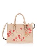 Henri Bendel West 57th Applique Small Turnlock Satchel