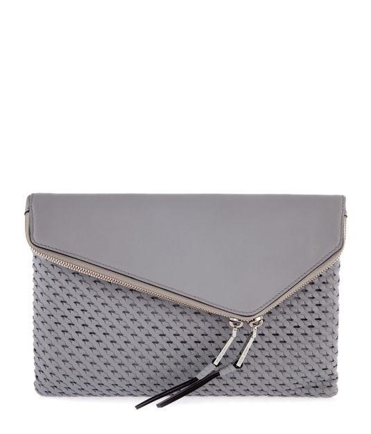 Henri Bendel Debutante Convertible Woven Clutch