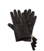 Henri Bendel Tassel Leather Gloves