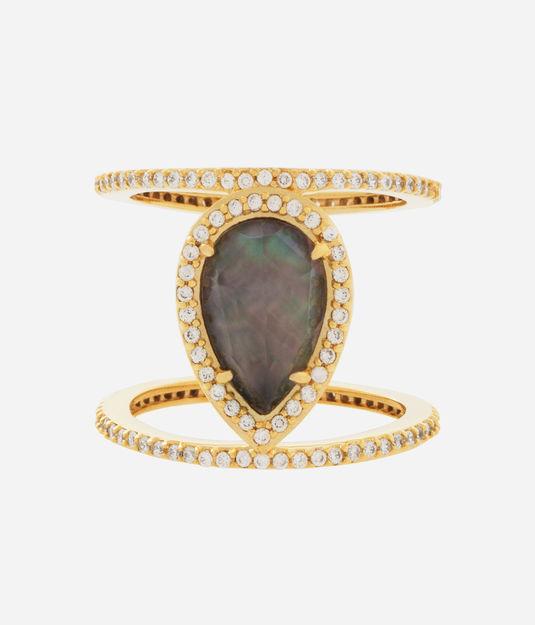 Henri Bendel Luxe Semi Precious Harness Ring