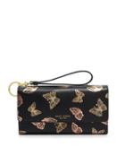 Henri Bendel Uptown Butterfly Printed Out & About Organizer Wallet