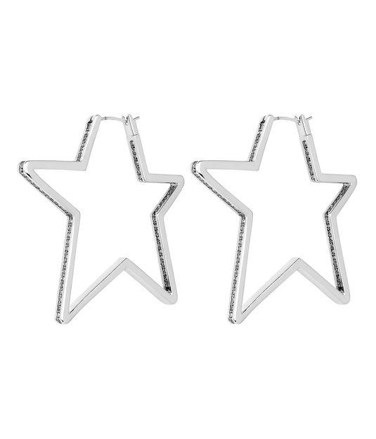 Henri Bendel Pave Star Hoop Earring