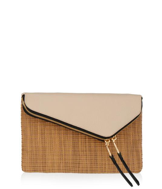 Henri Bendel Debutante Convertible Straw Clutch