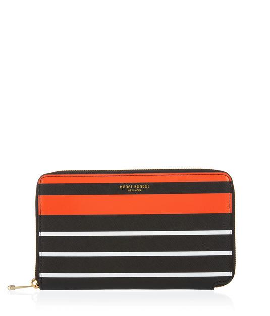Henri Bendel West 57th Stripe Xl Zip Around Continental Wallet