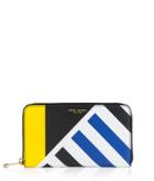 Henri Bendel West 57th Stripe Zip Around Continental Wallet