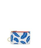 Henri Bendel West 57th Leaf Print Mini Zip Coin Purse