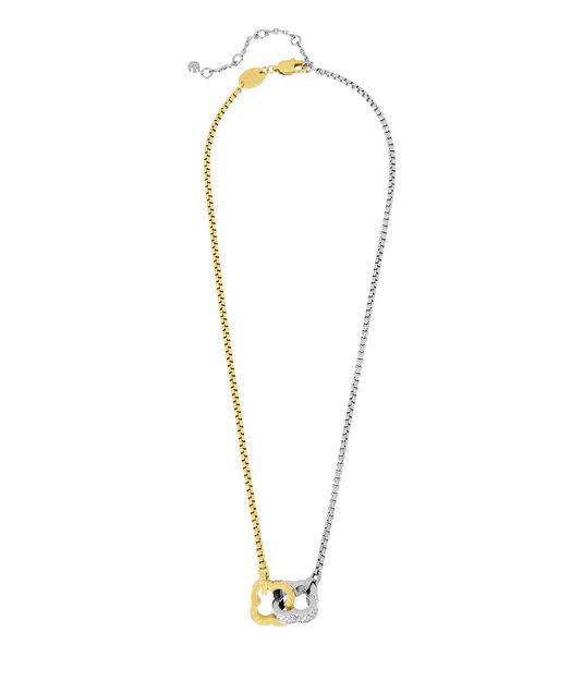 Henri Bendel Pave Petal Pendant Necklace
