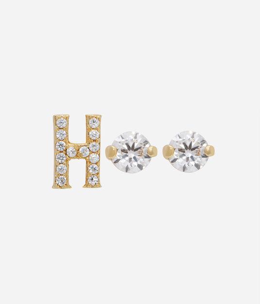 Henri Bendel Luxe Monogram H Stud